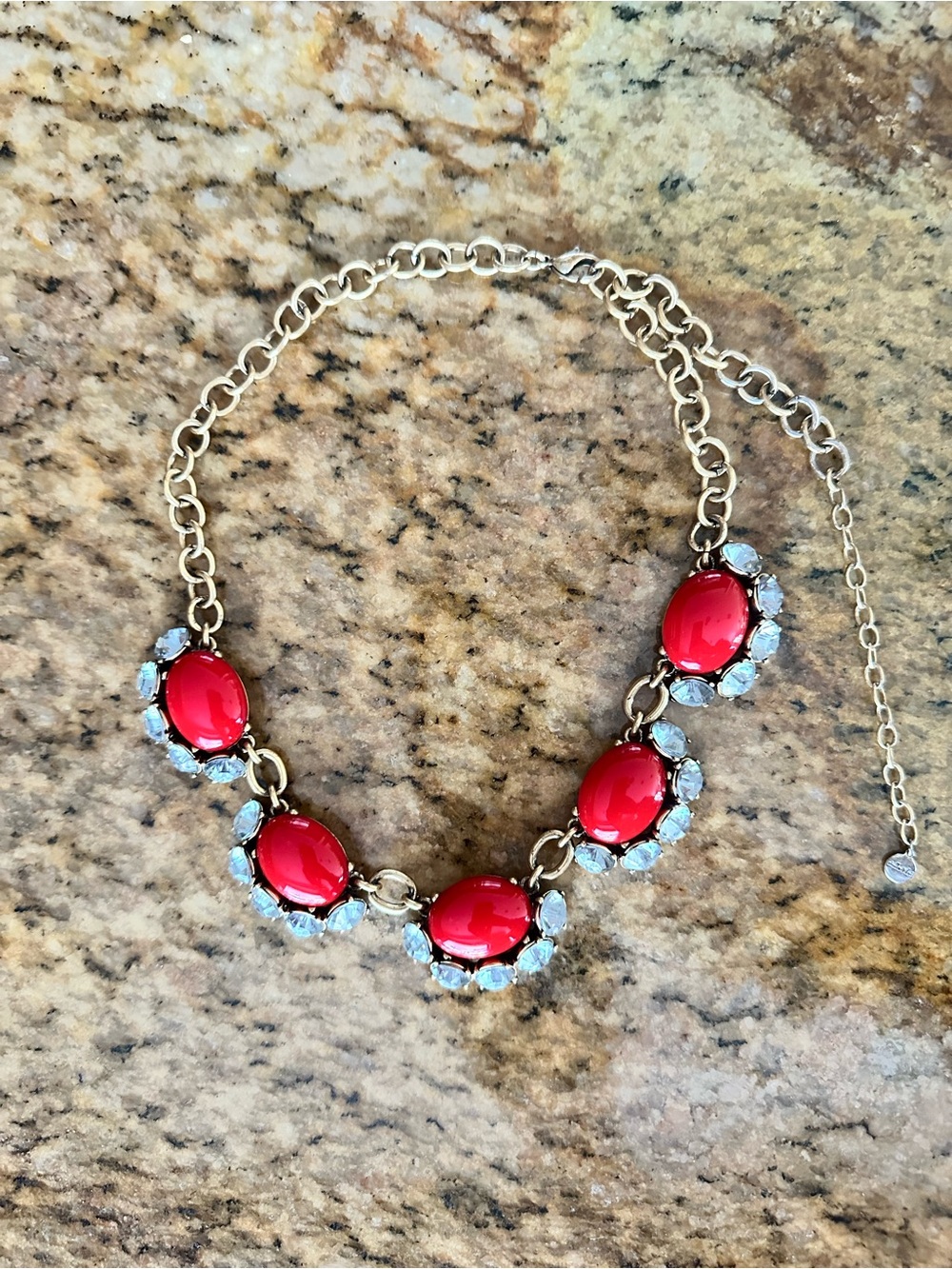 Stella & Dot Gold-Tone Turquoise Blue Statement Necklace - Picture 3 of 7